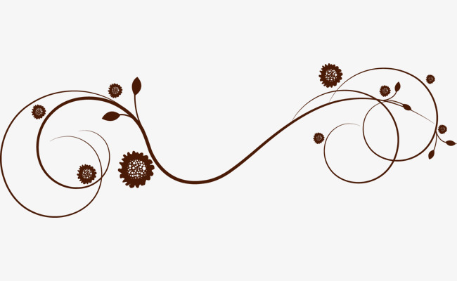 手绘棕色藤蔓