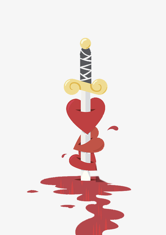 一剑穿了很多心的平面设计