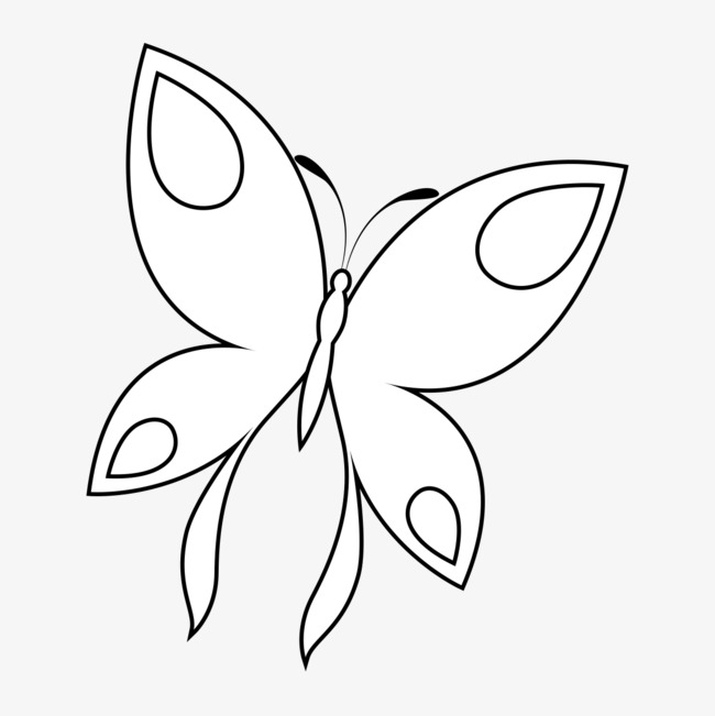 创意手绘动物紫色蝴蝶矢量元素设计