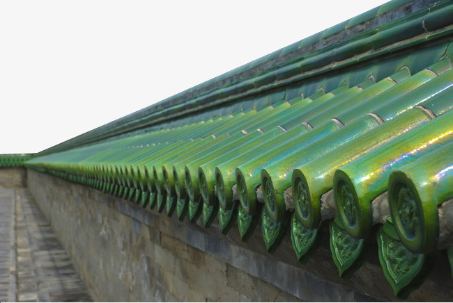 墙檐卡通手绘古代城墙建筑免扣装饰元素