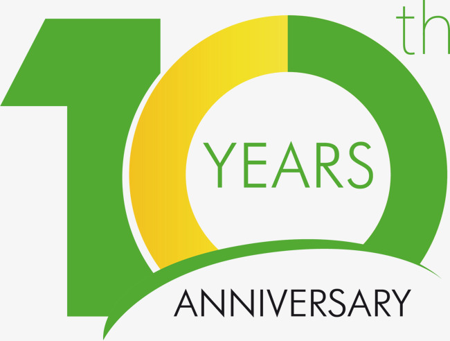 10周年 艺术体 数字 绿色_艺术字设计_千库网