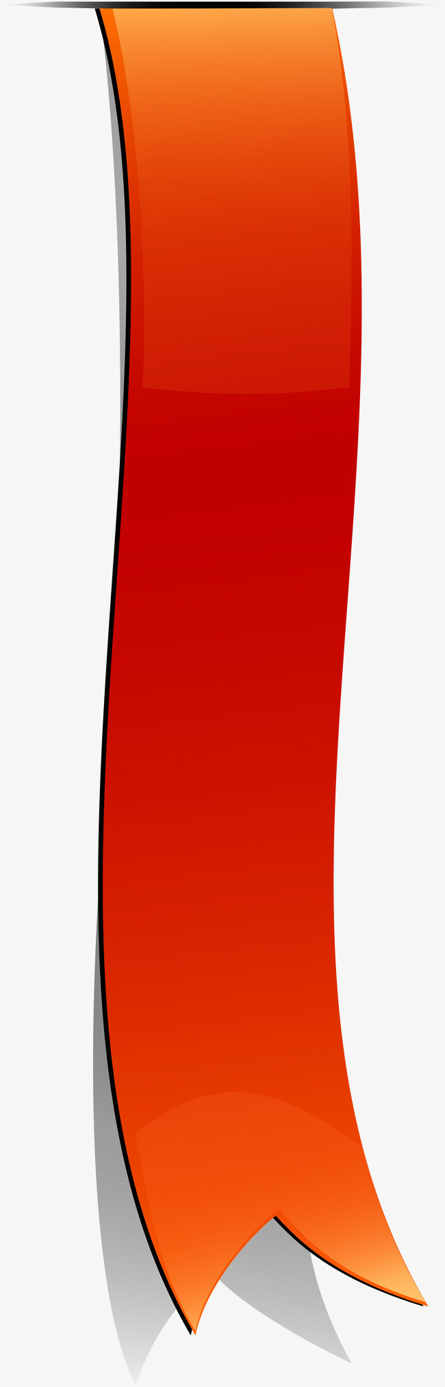 橙色简约绸带_png素材免费下载_ 2000*6217像素(编号:18848098)_90