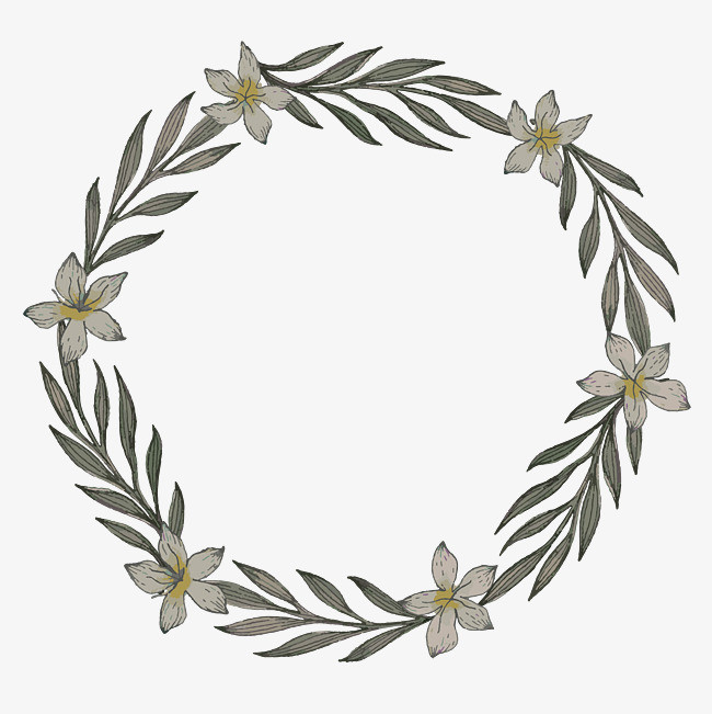 手绘花环_png素材免费下载_ 3601*3601像素(编号:18858022)_90设计