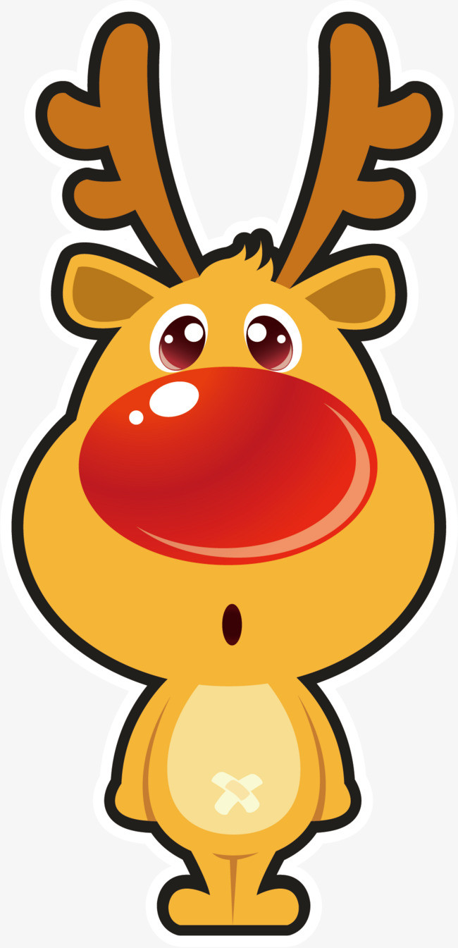 卡通圣诞元素卡通活动宣传好看的鹿