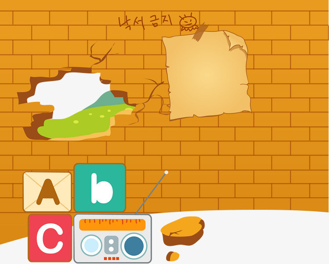 破旧灰色墙壁裂缝