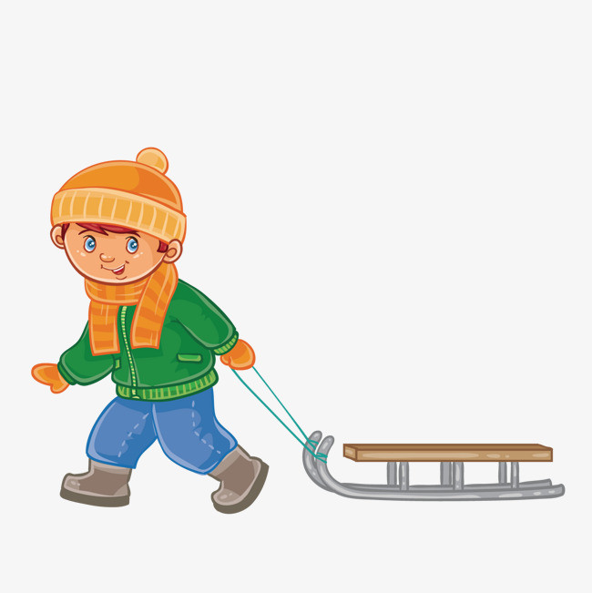 圣诞老人驯鹿雪橇礼物ai矢量免扣元素