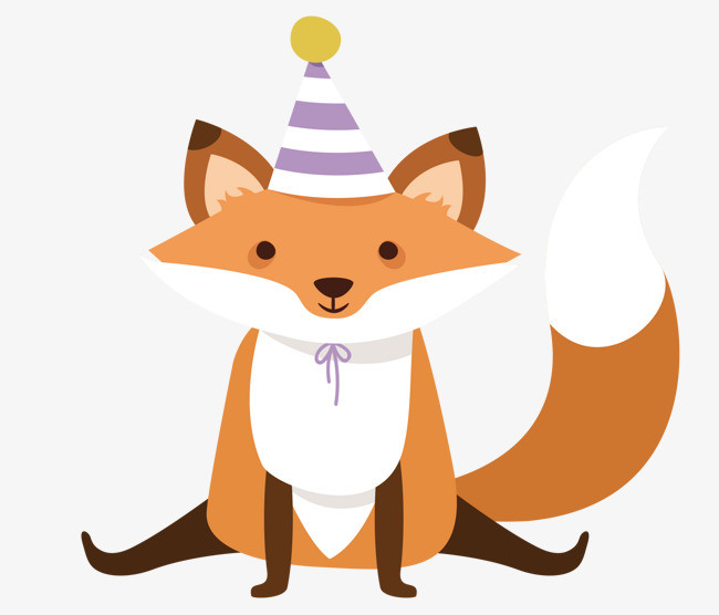 卡通手绘可爱小动物小狐狸英文字母