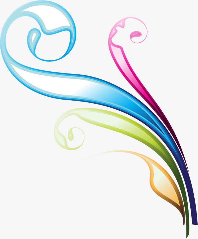 多彩弧线_png素材免费下载_ 2001*2409像素(编号:18869541)_90设计