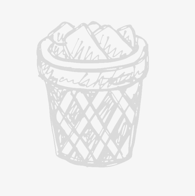 手绘的垃圾桶