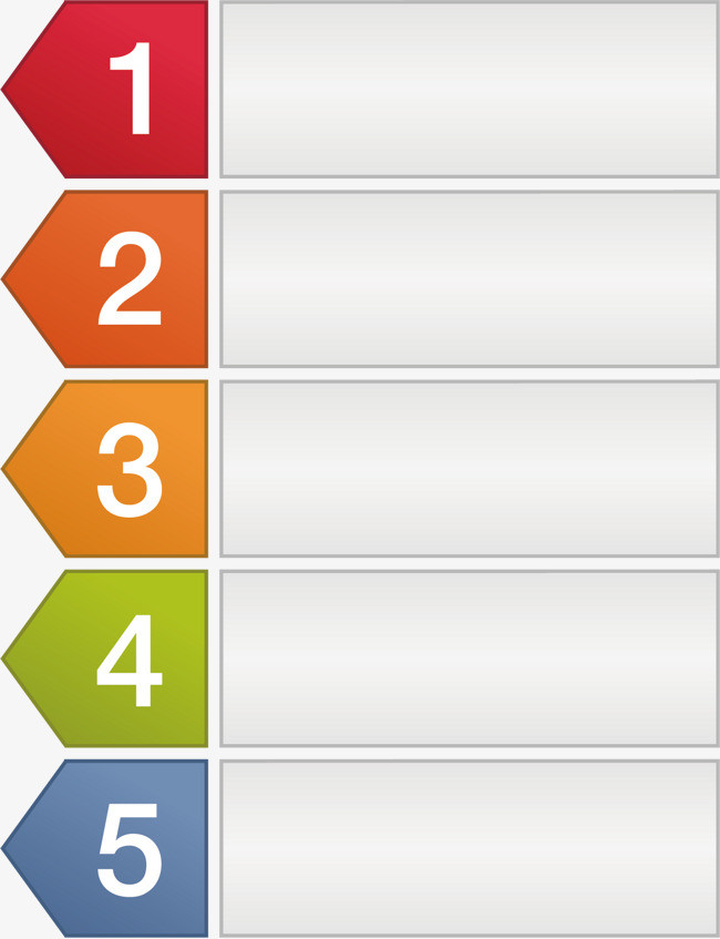 矢量创意设计纵向数字目录排列图标