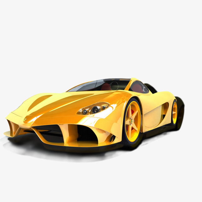 5d跑车卡通汽车插画【免抠元素png】-90设计网