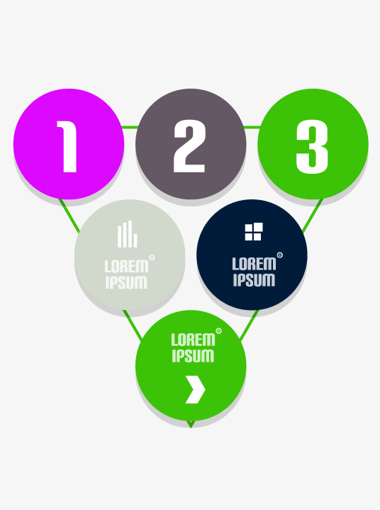 彩色圆形三角形