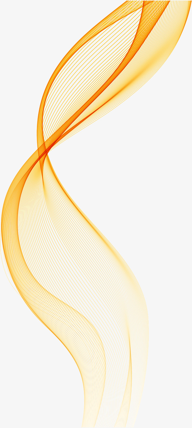 黄色简约曲线