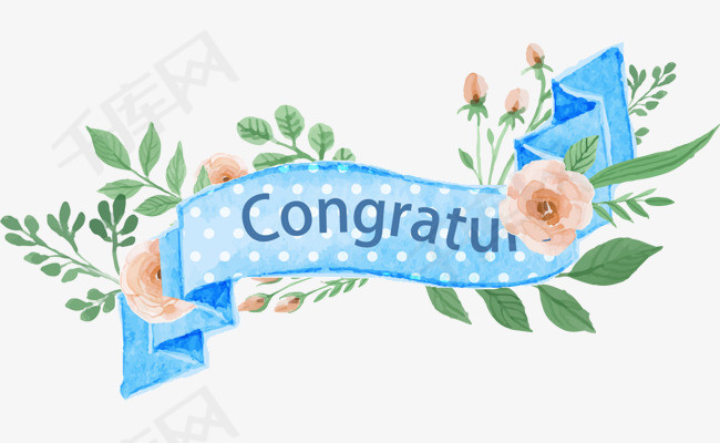 卡通手绘花朵标题导航栏