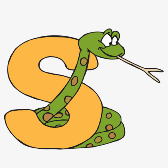 儿童动画卡通卡通字母s