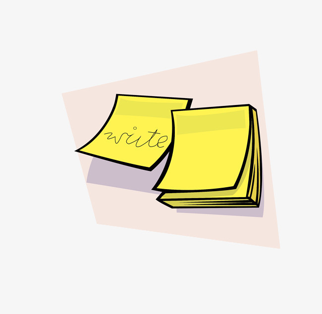 矢量卡通手绘便利贴