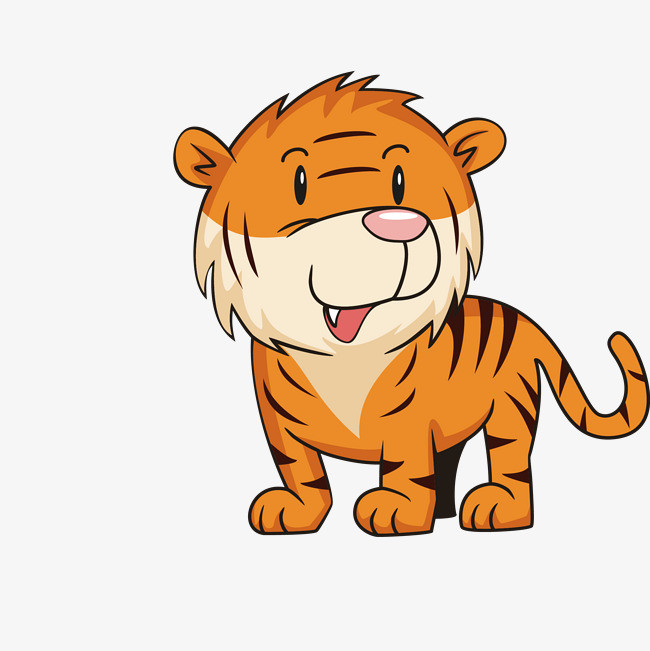 手绘卡通老虎