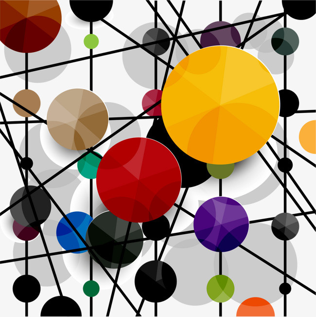 彩色圆形不规则背景装饰图片