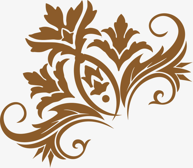 咖啡色简约花纹_png素材免费下载_ 2000*1743像素(编号:18907370)_90