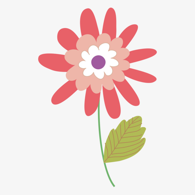 粉色手绘的花朵