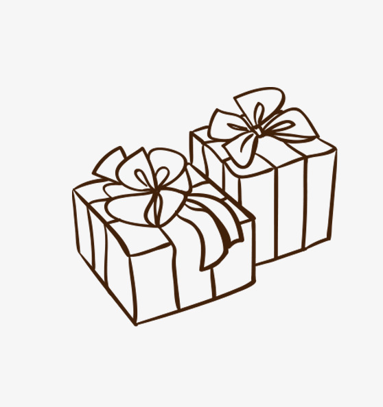 手绘的礼盒