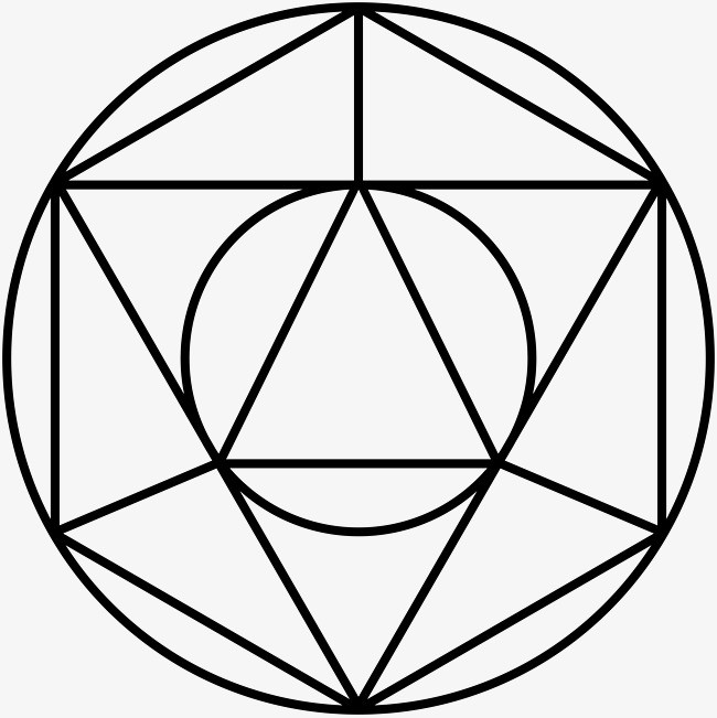 手绘圆形几何体图案