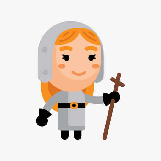 手绘卡通女巫师