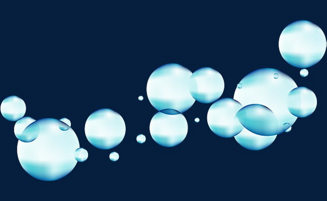 矢量蓝泡泡