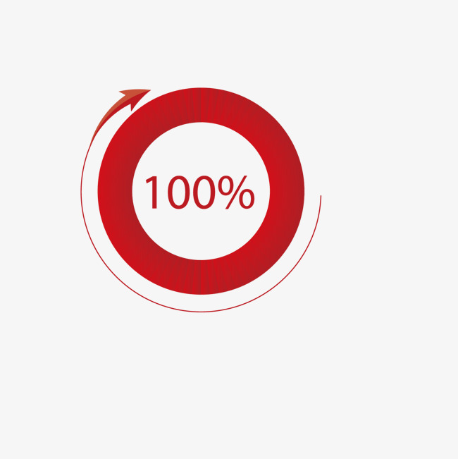红色旋转的100%