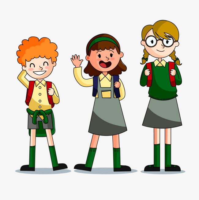 矢量穿校服