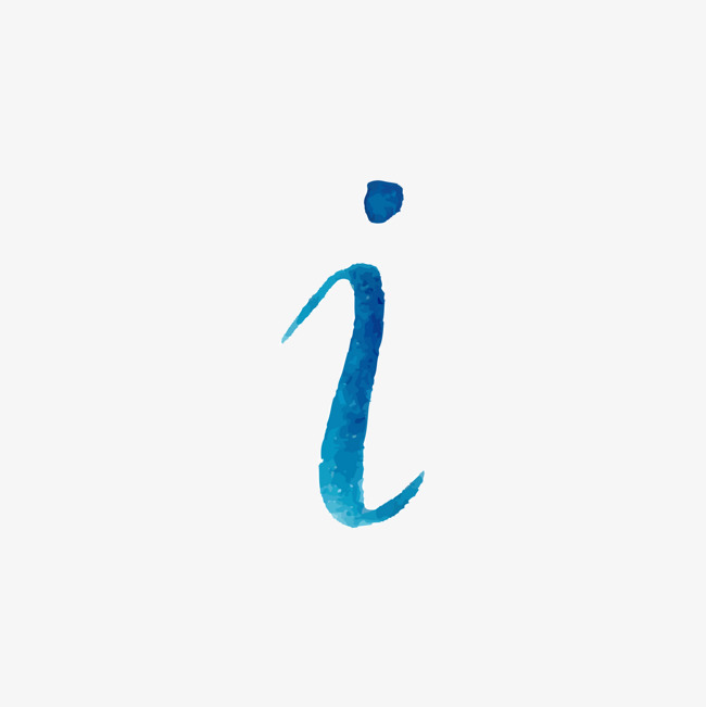 蓝色小写字母i_艺术字设计_千库网