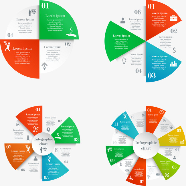 圆形信息图表矢量素材