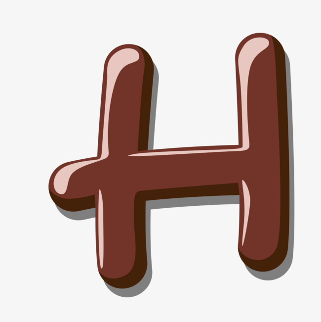 图片 艺术字体 > 【png】 巧克力字母h