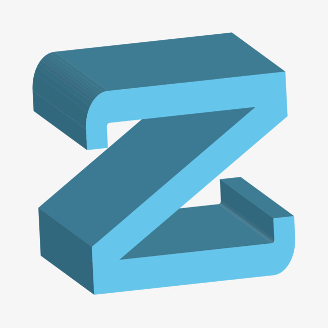 复古做旧立体字字母z免扣艺术字