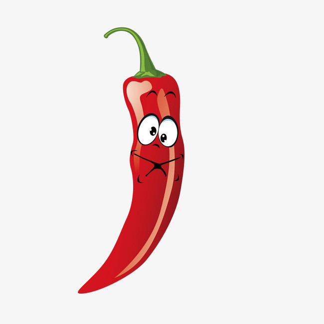 卡通辣椒红色食材火锅配料装饰元素