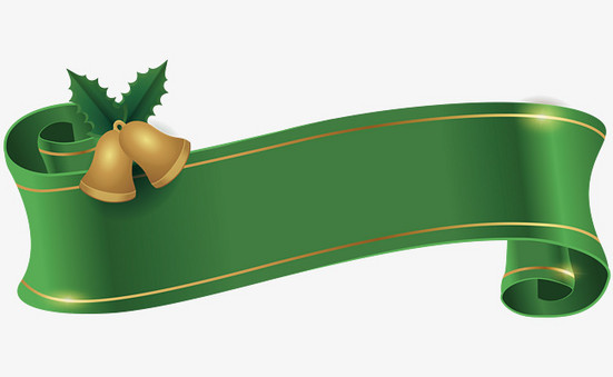 绿色彩带标题框