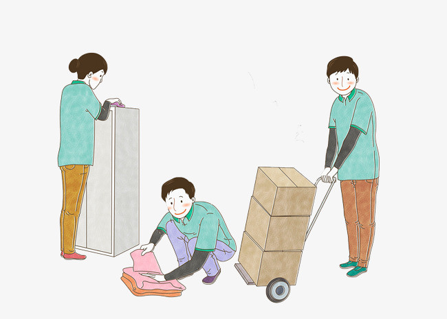 手绘整理搬家