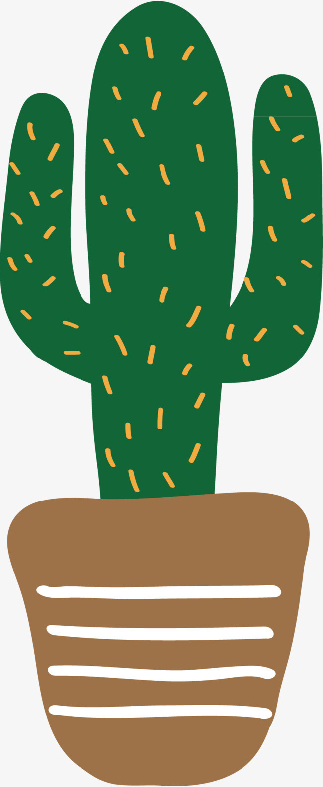 矢量卡通仙人草