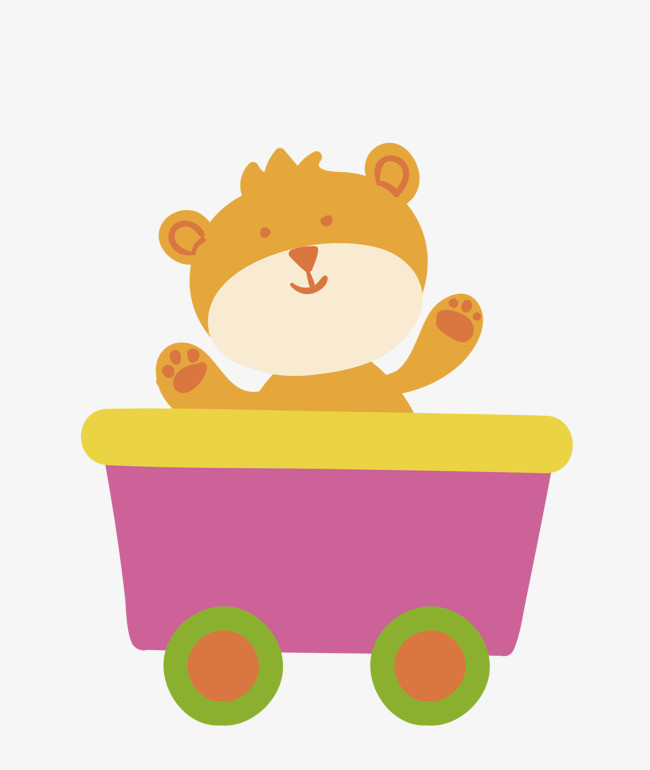 玩具车小元素手绘玩具插画玩具车