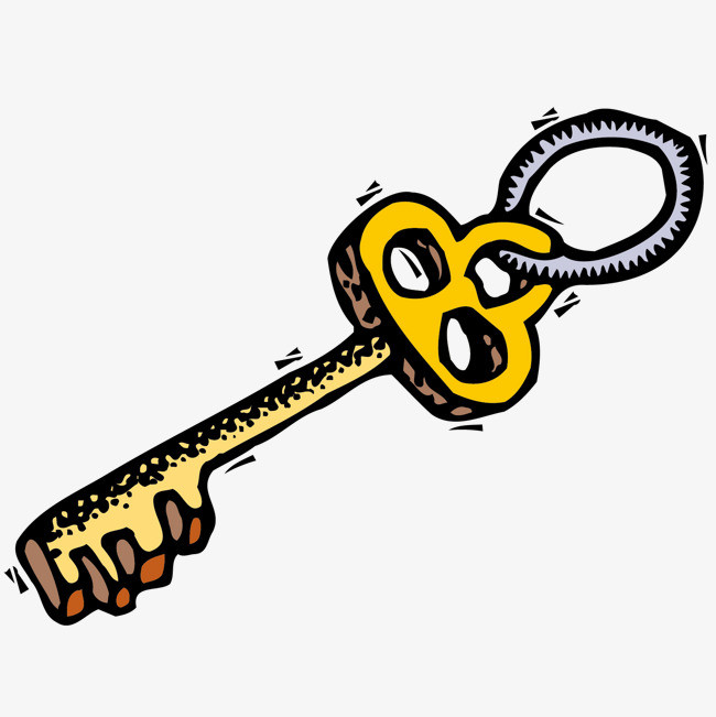 矢量黄色的一串钥匙