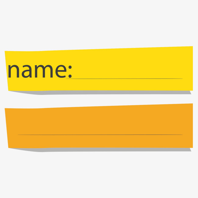 黄色姓名标题栏