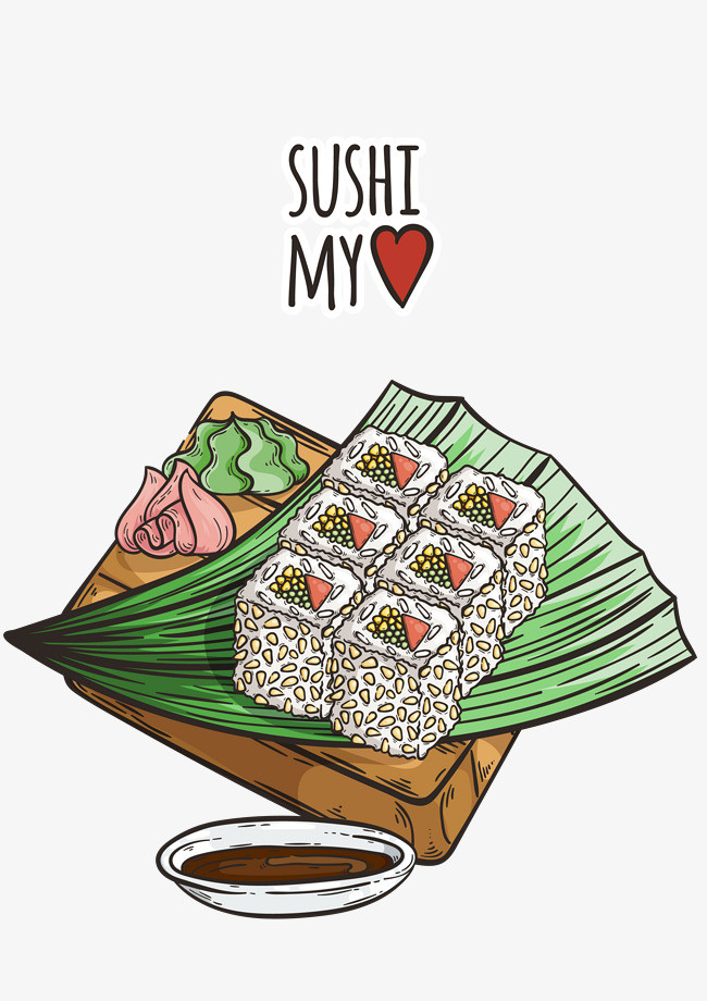 美味饭团矢量图