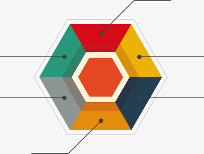 多彩六边形标签_png素材免费下载_ 1500*1131像素(编号:19037178)_90