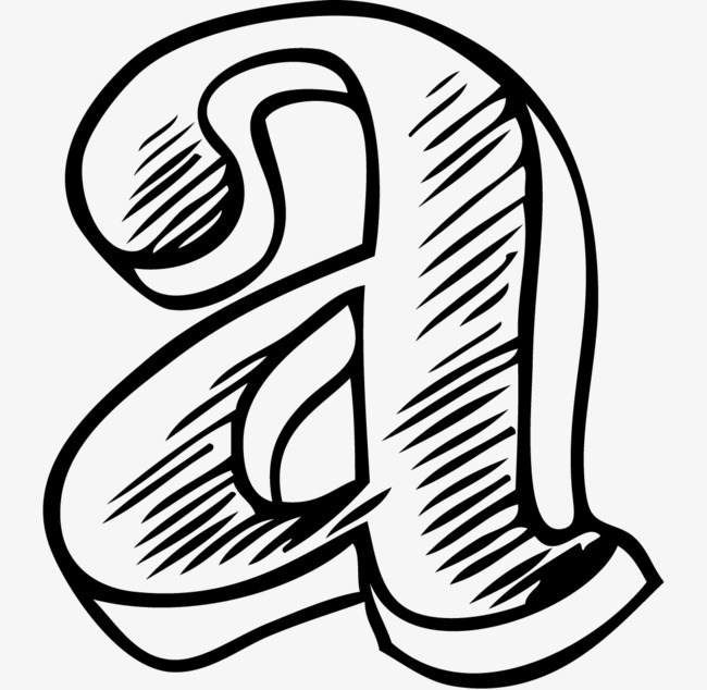 黑色字母a