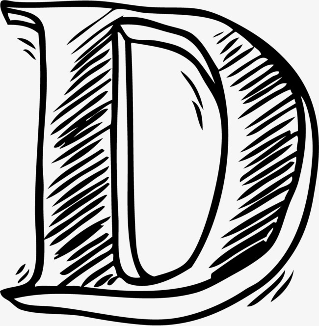 线条字母d