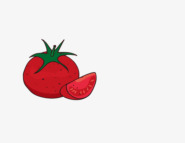 手绘卡通蔬菜红色番茄西红柿插画设计