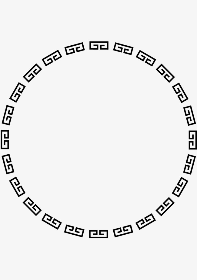 复古圆形花纹边框