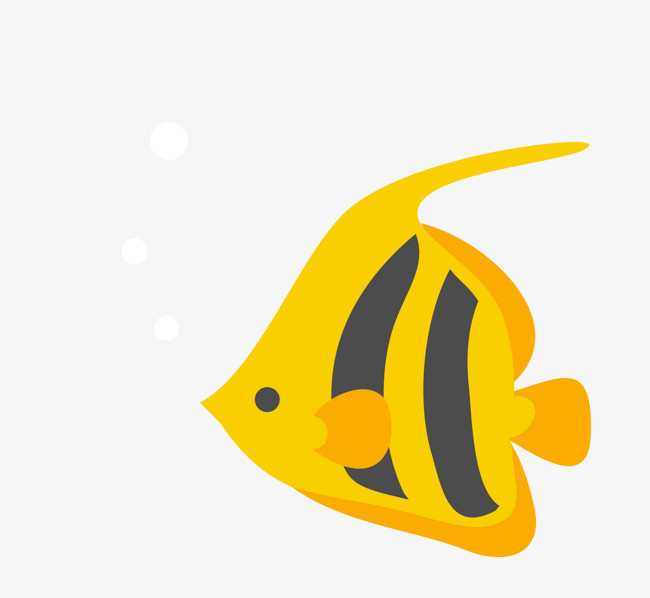矢量黄色鱼儿