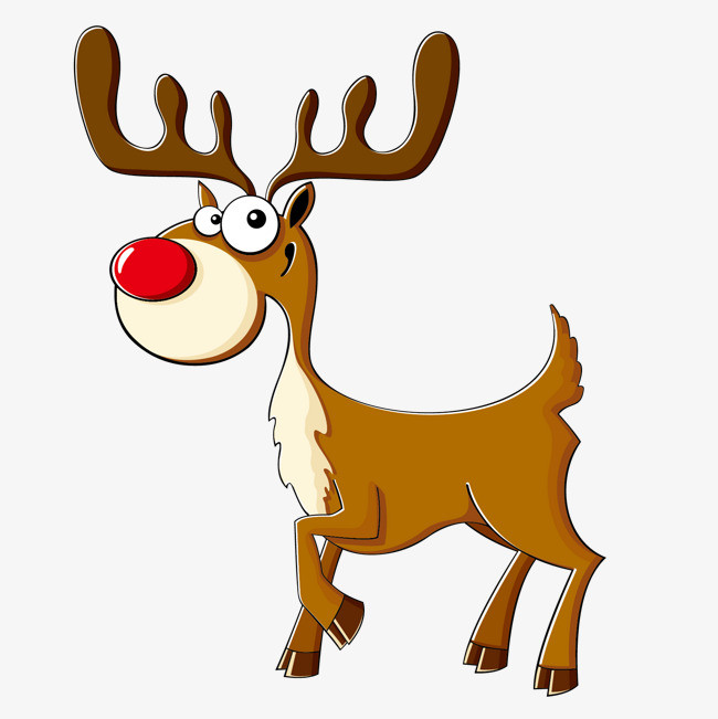 可爱动物梅花鹿卡通手绘高清矢量