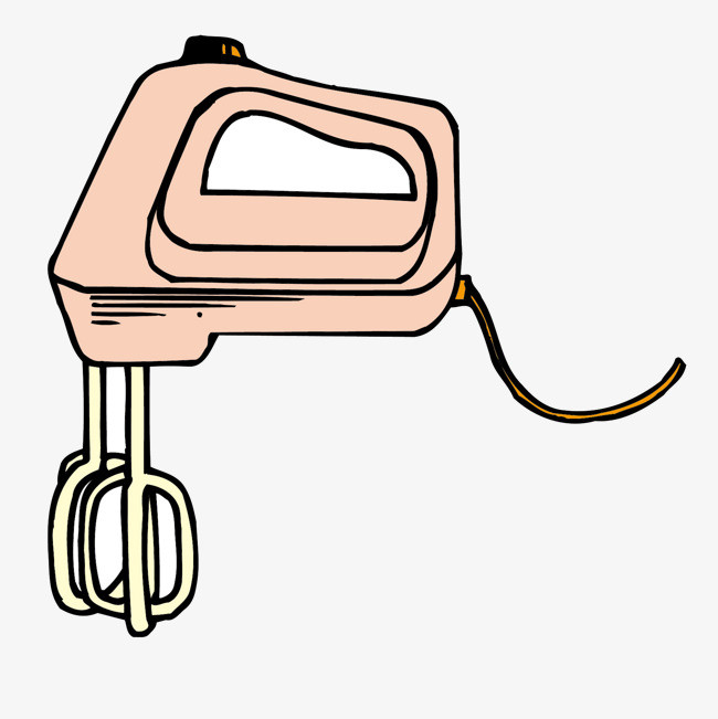 卡通粉色电动搅拌机矢量